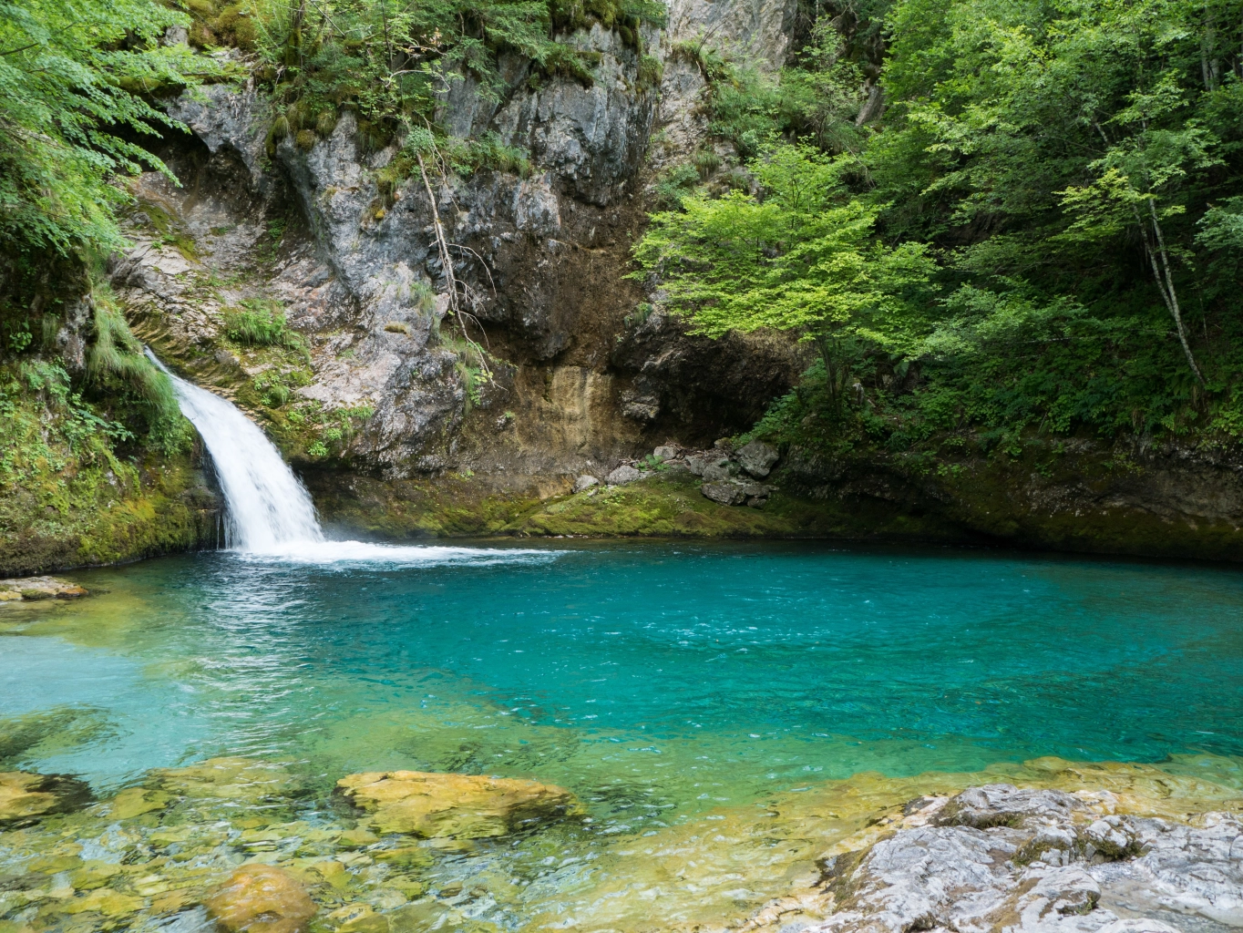 アルバニアの青い目の天然温泉